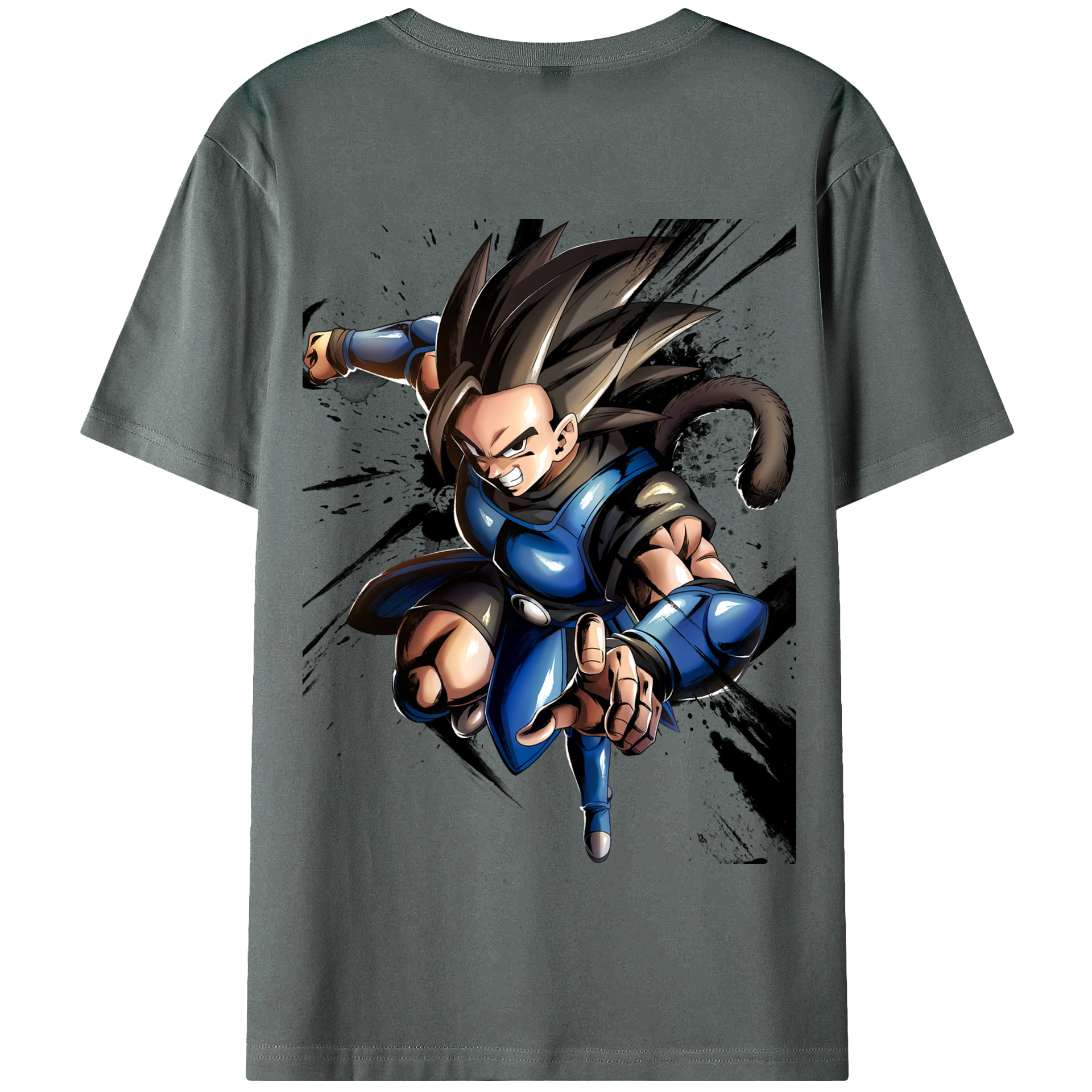 （画像用） ドラゴンボール ベジータ四世（Bejīta Yonsei）DRAGON BALL Vegeta IV 綿100％半袖Tシャツ（背面プリント）